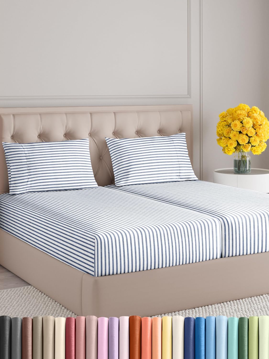 Full Size 4 Piece Sheet Set - Comfy Breathable & Cooling Sheets - Hotel Luxury Bed Sheets for Women & Men - Deep Pockets, Easy-Fit, Extra Soft & Wrinkle Free Sheets - White Oeko-Tex Bed Sheet Set