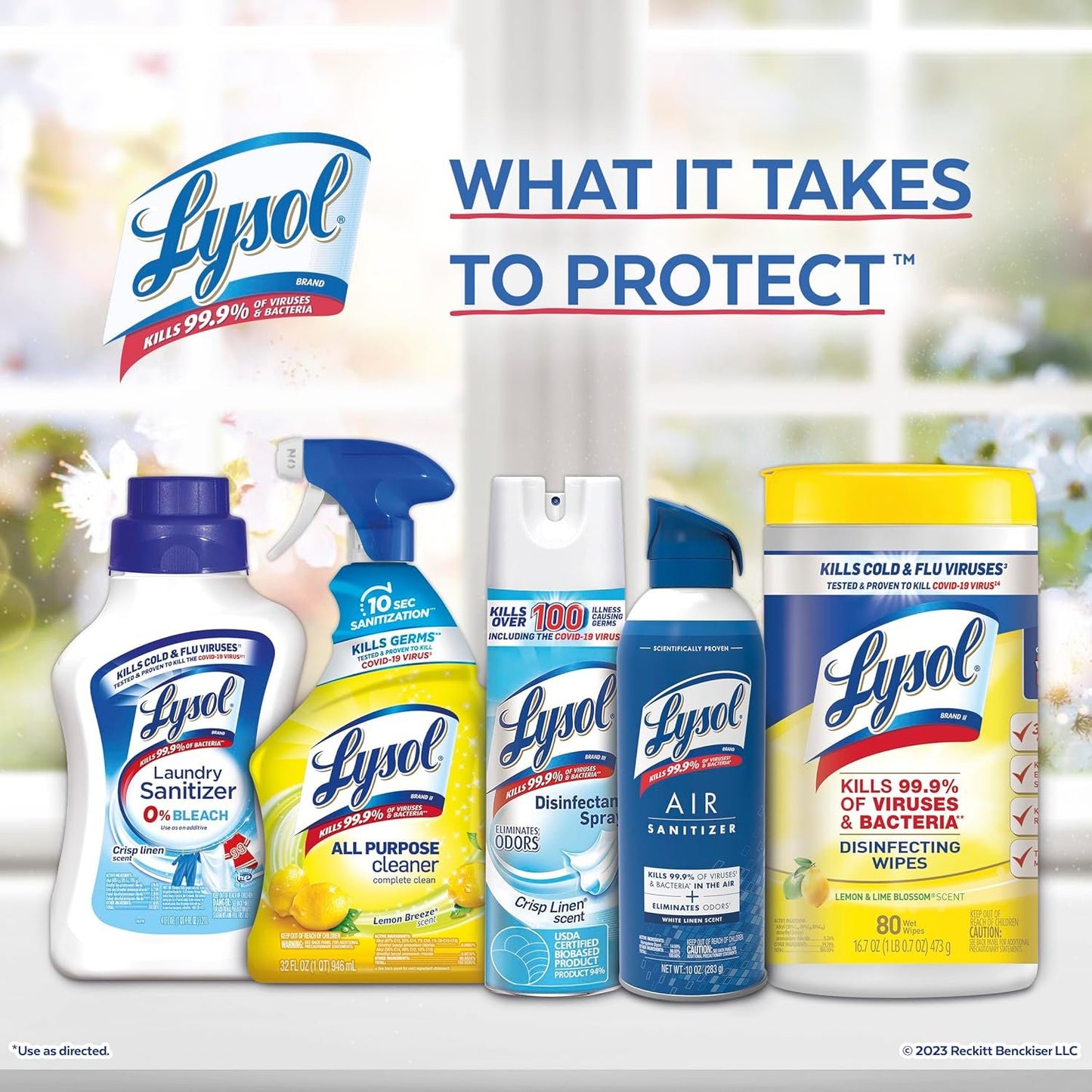 Lysol Disinfectant Spray, Sanitizing and Antibacterial Spray, For Disinfecting and Deodorizing, Crisp Linen, 19 fl oz (Pack of 12)