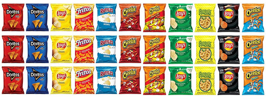 Frito-Lay Flavor Mix Snacks Variety Pack, Mega Size, 33 Count (33-Pack)