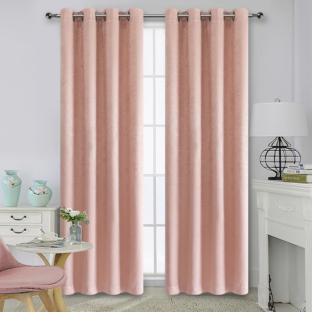 Ruthy’s Textile Blackout Curtains for Bedroom - Grommet Room Darkening Curtains for Living Room, Set of 2 Panels - Size 52 X 84 Inch Each