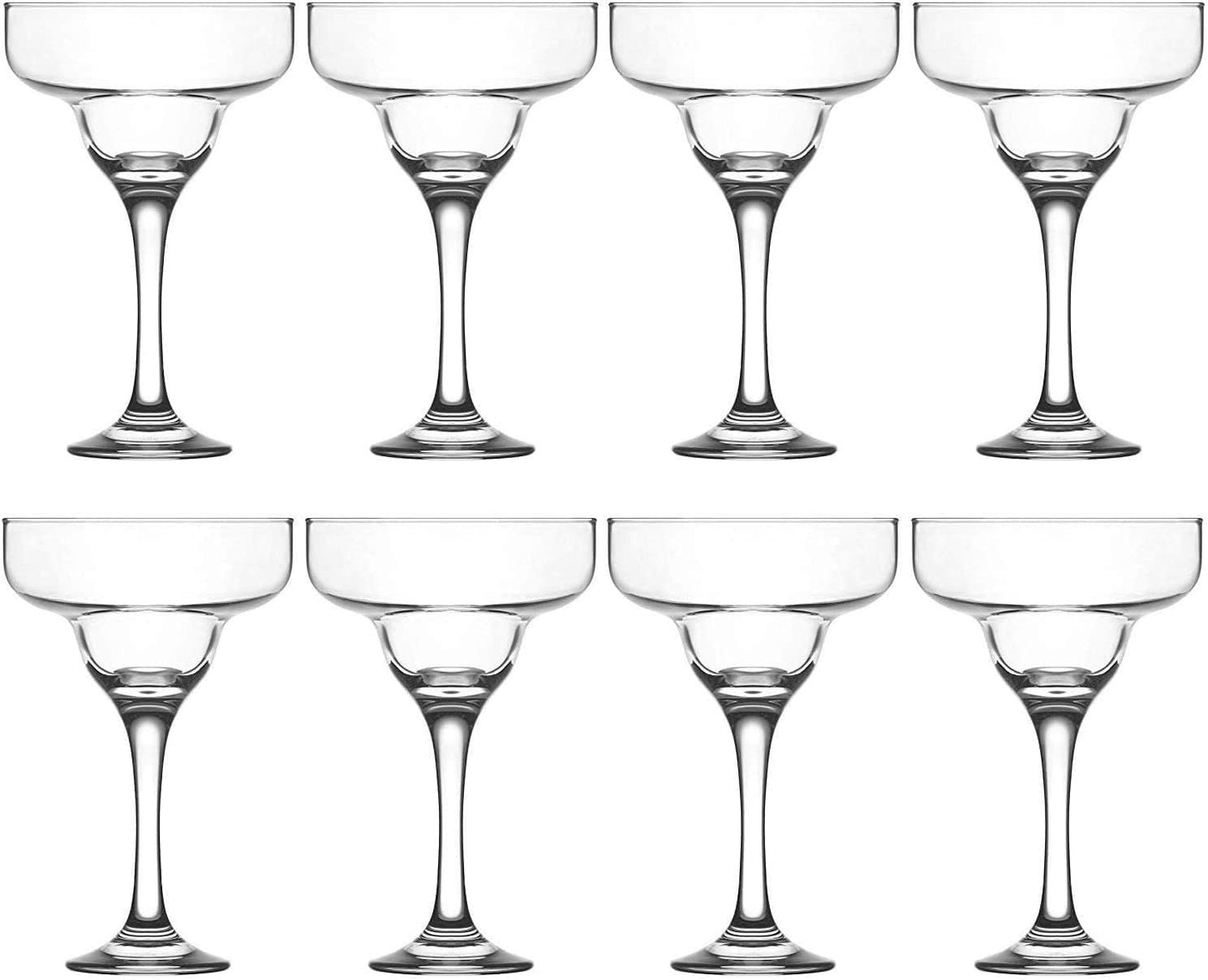 epure Firenze Collection 8 Piece Margarita Glass Set - Classic For Drinking Margaritas, Pina Coladas, Daiquiris, and Other Cocktails (Margarita (10 oz))