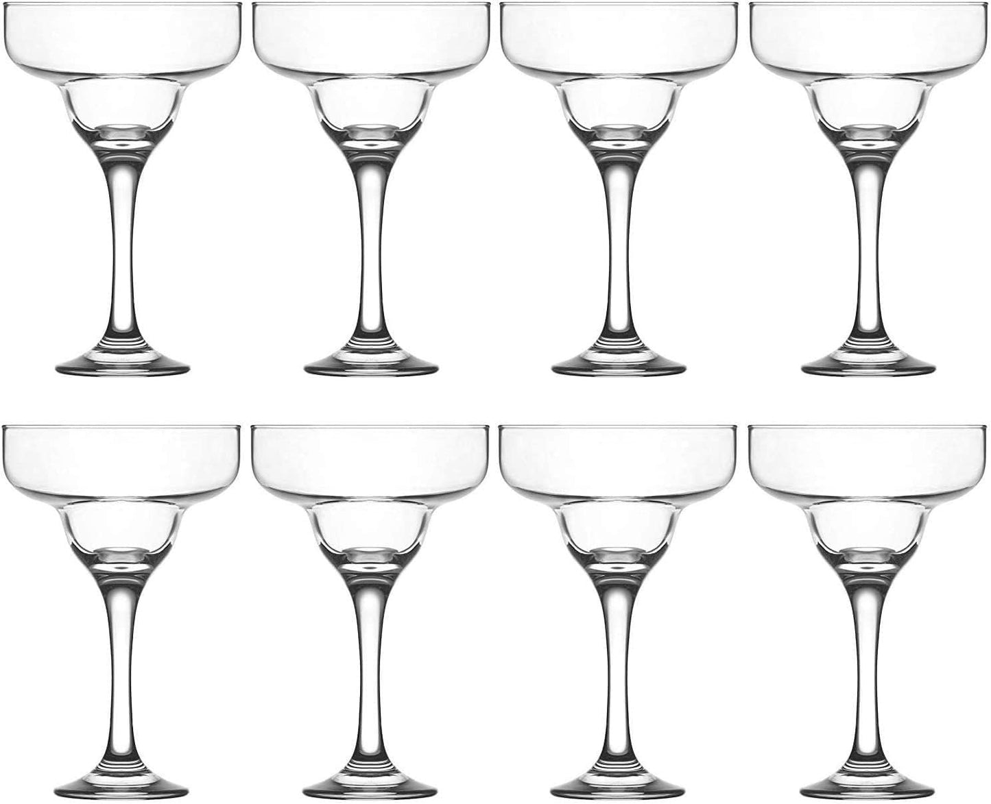 epure Firenze Collection 8 Piece Margarita Glass Set - Classic For Drinking Margaritas, Pina Coladas, Daiquiris, and Other Cocktails (Margarita (10 oz))