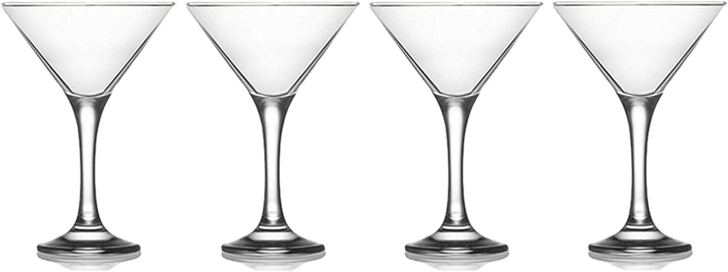 epure Milano Collection 4 Piece Stemmed Martini Glass Set - For Drinking Martinis, Manhattans, Vodka, Gin, and Cocktails (Martini Glass (6 oz))