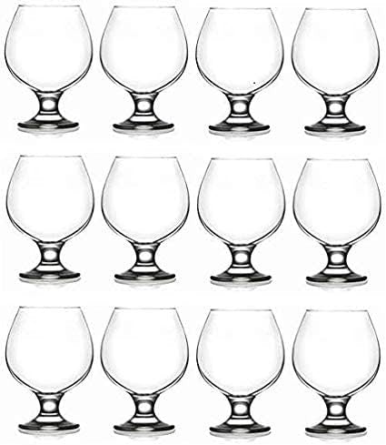 Epure Collection 12 Piece Glass Set - For Drinking Brandy, Bourbon, and Wine (Brandy (13.25 oz))