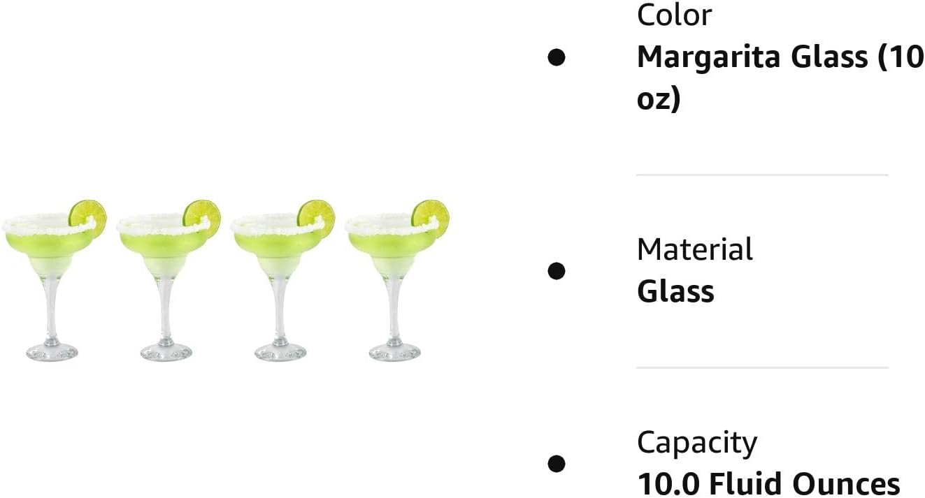 epure Milano Collection 4 Piece Stemmed Martini Glass Set - For Drinking Martinis, Manhattans, Vodka, Gin, and Cocktails (Martini Glass (6 oz))