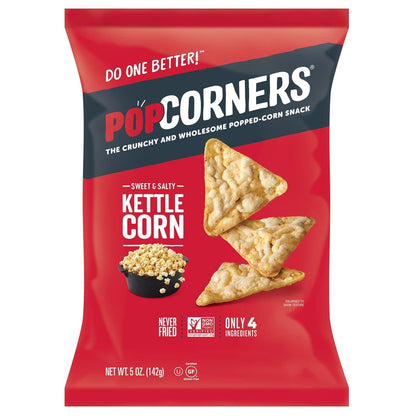 POPCORNERS Carnival Kettle, Sea Salt, White Cheddar, Popped Corn Chips and Fun Sweets Classic Cotton Candy verity Pack – 40 Count