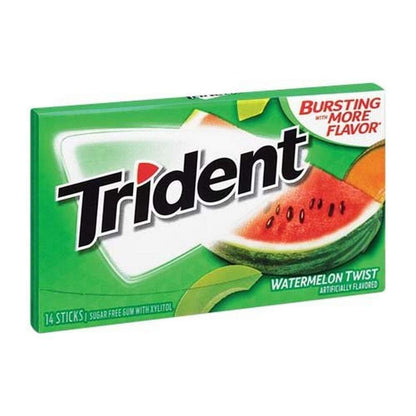 Ruthy's Outlet Trident Chewing Gum Variety Pack Sugar Free Fruit Watermelon Twist & Tropical Twist ,Spearmint, Perfect Peppermint 10 Pack Assorted Flavors