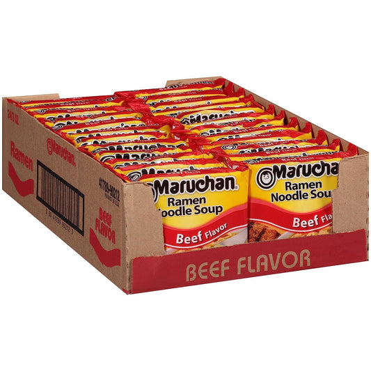 Maruchan Ramen Beef, 3 Ounce, Pack of 24