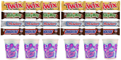 Cotton Candy, SNICKERS, TWIX, MILKY WAY & 3 MUSKETEERS Individually Wrapped Variety Pack Full Size Milk Chocolate Candy Bars Bulk Assortment, 30 Bars