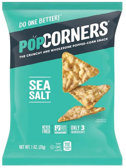 POPCORNERS Carnival Kettle, Sea Salt, White Cheddar, Popped Corn Chips and Fun Sweets Classic Cotton Candy verity Pack – 20 Count