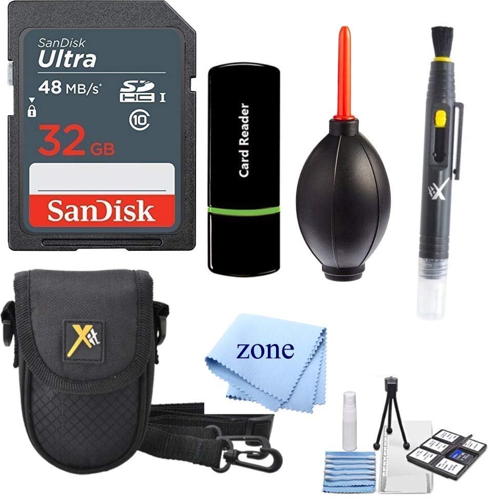 Accessory Kit for Sony Cyber-Shot DSC-W800, W800/B, W800/S, DSC-W830, DSCW830/B, DSCW830 DSCWX220/B DSC-WX350 Digital Camera Includes Memory Card + Case + More (Standard Kit)