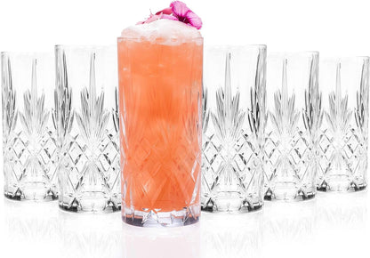 RCR 25766020006 Melodia Crystal Hi-Ball Cocktail Water Tumbler Glass, 23 x 15.5 x 15.5 cm, Clear