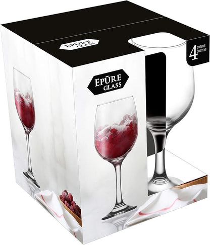 Ruthy's Outlet Bellagio Wine Champagne Clear Glasses 10.25 oz 4 Pack Elegant Stemmed Champagne Glasses Sparkling Wine Glasses for Gift, Birthday,Parties,Wedding, Bar