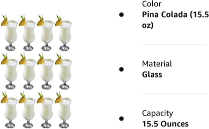 Epure Collection 12 Piece Glass Set - For Drinking Brandy, Bourbon, and Wine (Brandy (13.25 oz))