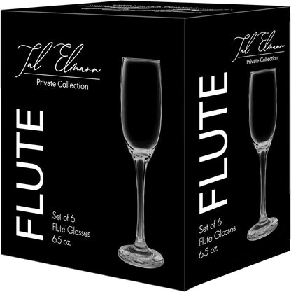 Ruthy's Outlet Epure Chardonnay Glass,Clear Champagne Glasses 13 oz 6 Pack Elegant Stemmed Champagne Glasses Sparkling Wine Glasses for Gift,Birthday,Parties,Wedding, Bar