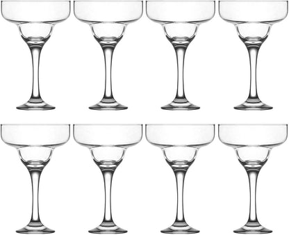 epure Firenze Collection 8 Piece Margarita Glass Set - Classic For Drinking Margaritas, Pina Coladas, Daiquiris, and Other Cocktails (Margarita (10 oz))