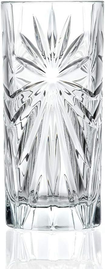 RCR Cristalleria Italiana Crystal Glass Drinkware Set (DOF Whiskey (10.65 oz) & Highball Tumbler (12 oz) - 12 Piece)