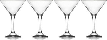 epure Milano Collection 4 Piece Stemmed Martini Glass Set - For Drinking Martinis, Manhattans, Vodka, Gin, and Cocktails (Martini Glass (6 oz))