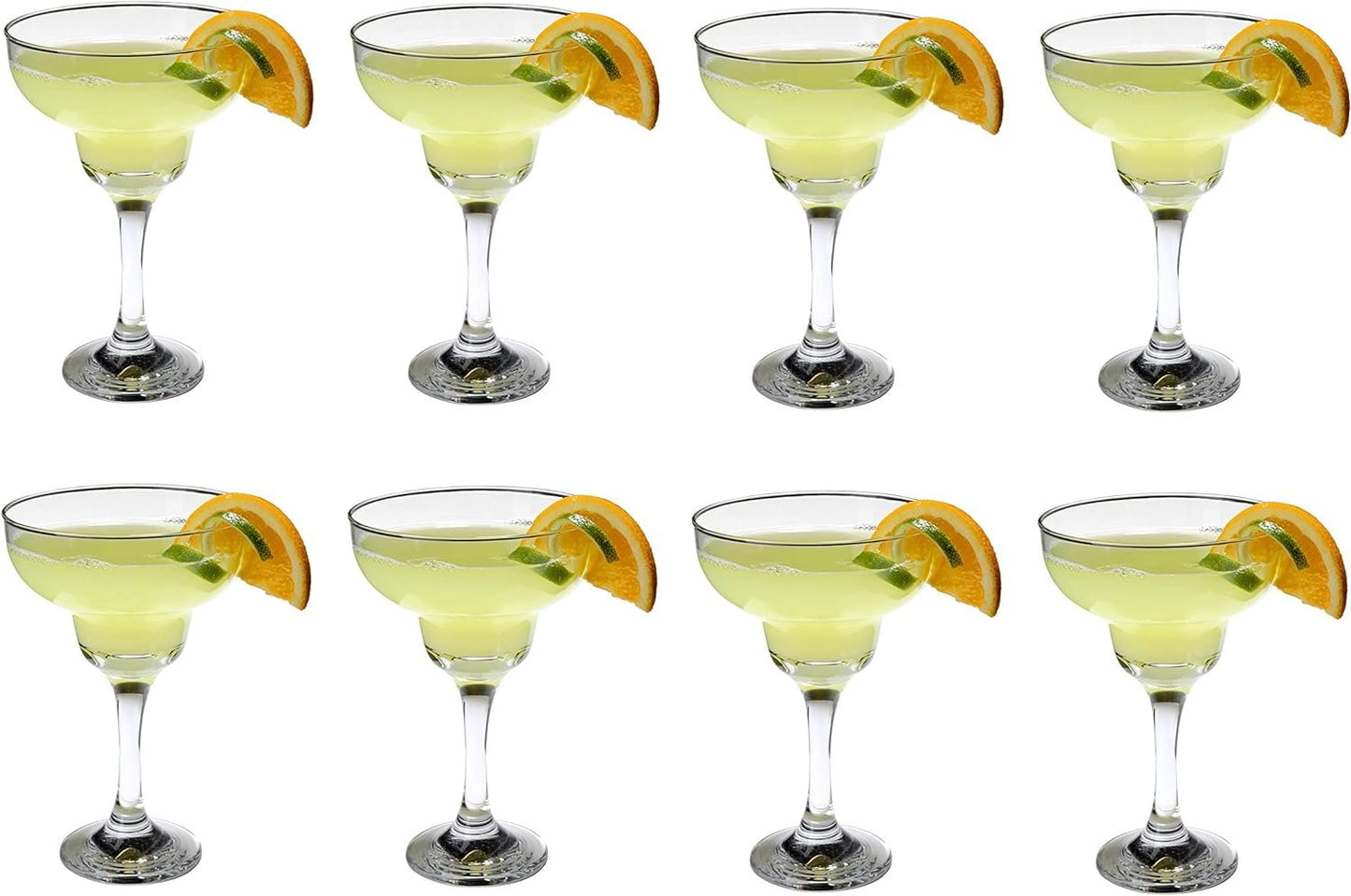 Epure Collection Martini Glass Drinkware Set (Margarita Glass (12 oz) - 8 pc.)