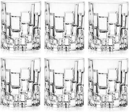 RCR Cristalleria Italiana Crystal Glass Drinkware Set (DOF Whiskey (11 oz) - 6 Piece Set)