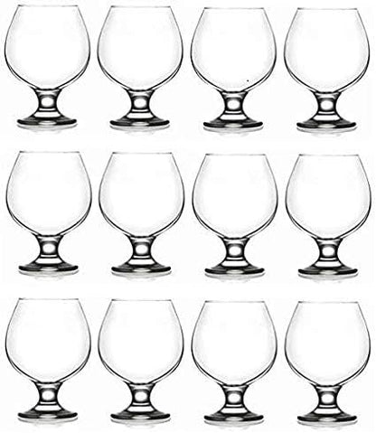 Epure Collection 12 Piece Glass Set - For Drinking Brandy, Bourbon, and Wine (Brandy (13.25 oz))