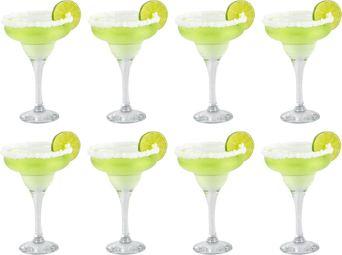 epure Firenze Collection 8 Piece Margarita Glass Set - Classic For Drinking Margaritas, Pina Coladas, Daiquiris, and Other Cocktails (Margarita (10 oz))